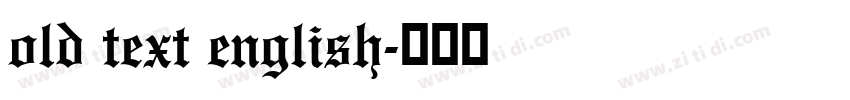 old text english字体转换